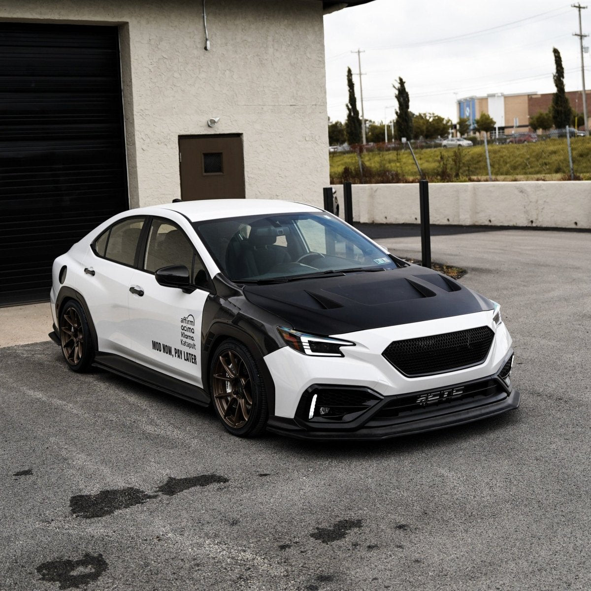 JDMuscle [WRX 22-25 con FMIC] Capó sin pala de fibra de carbono V1