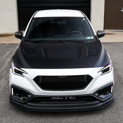 JDMuscle [WRX 22-25 con FMIC] Capó sin pala de fibra de carbono V1