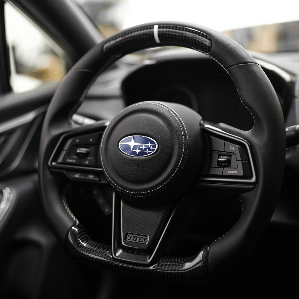 JDMuscle [22-25 WRX] Airbag Cover - Leather / Alcantara