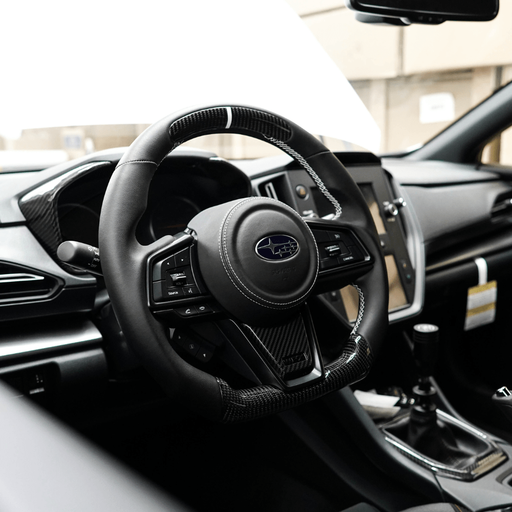 JDMuscle [22-25 WRX] Airbag Cover - Leather / Alcantara