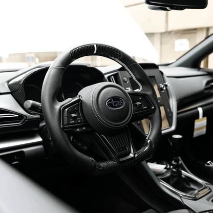 JDMuscle [22-25 WRX] Airbag Cover - Leather / Alcantara