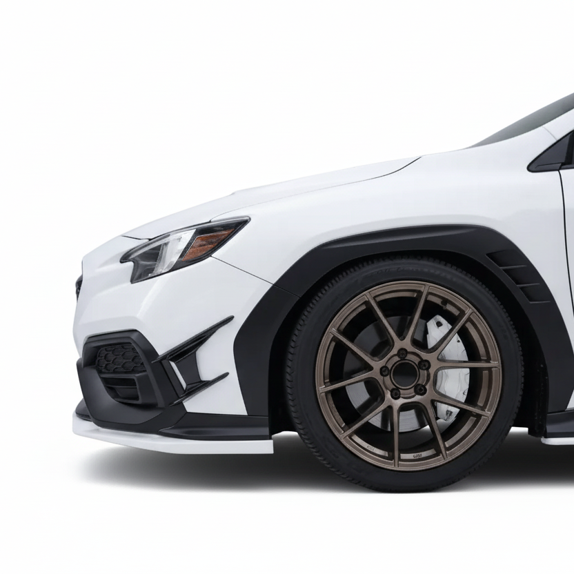 JDMuscle [22-25 WRX] Canards V2 - Paint Matched / Gloss Black / ABS