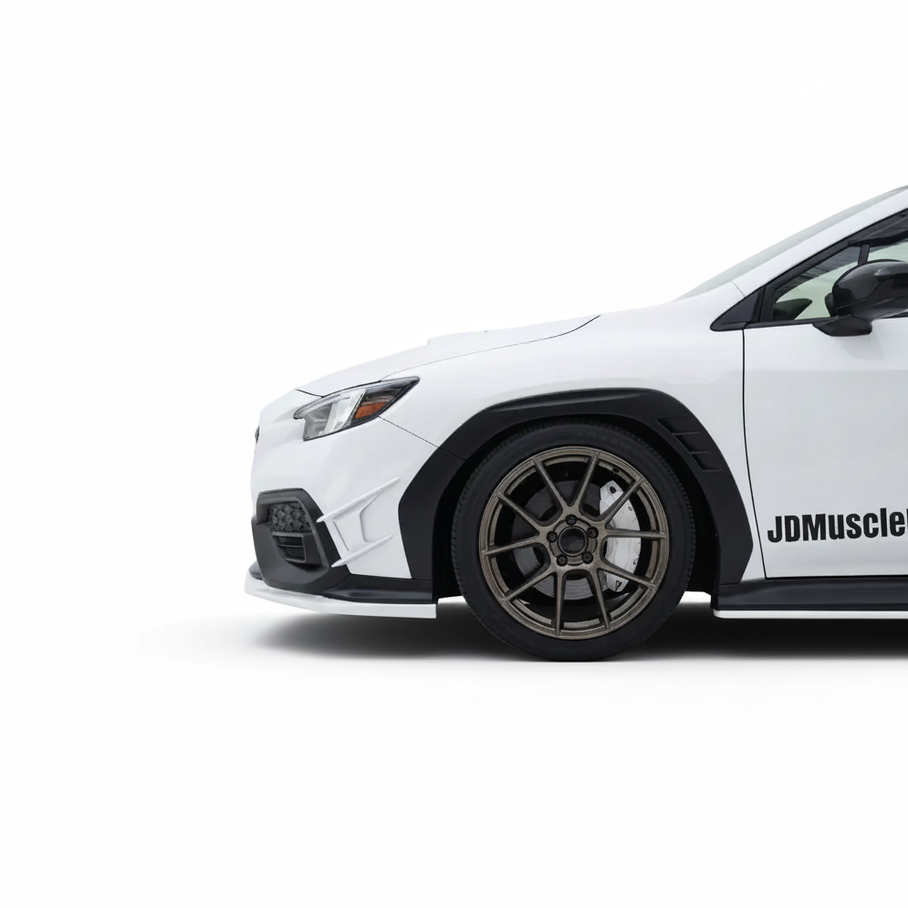 JDMuscle [22-25 WRX] Canards V2 - Paint Matched / Gloss Black / ABS