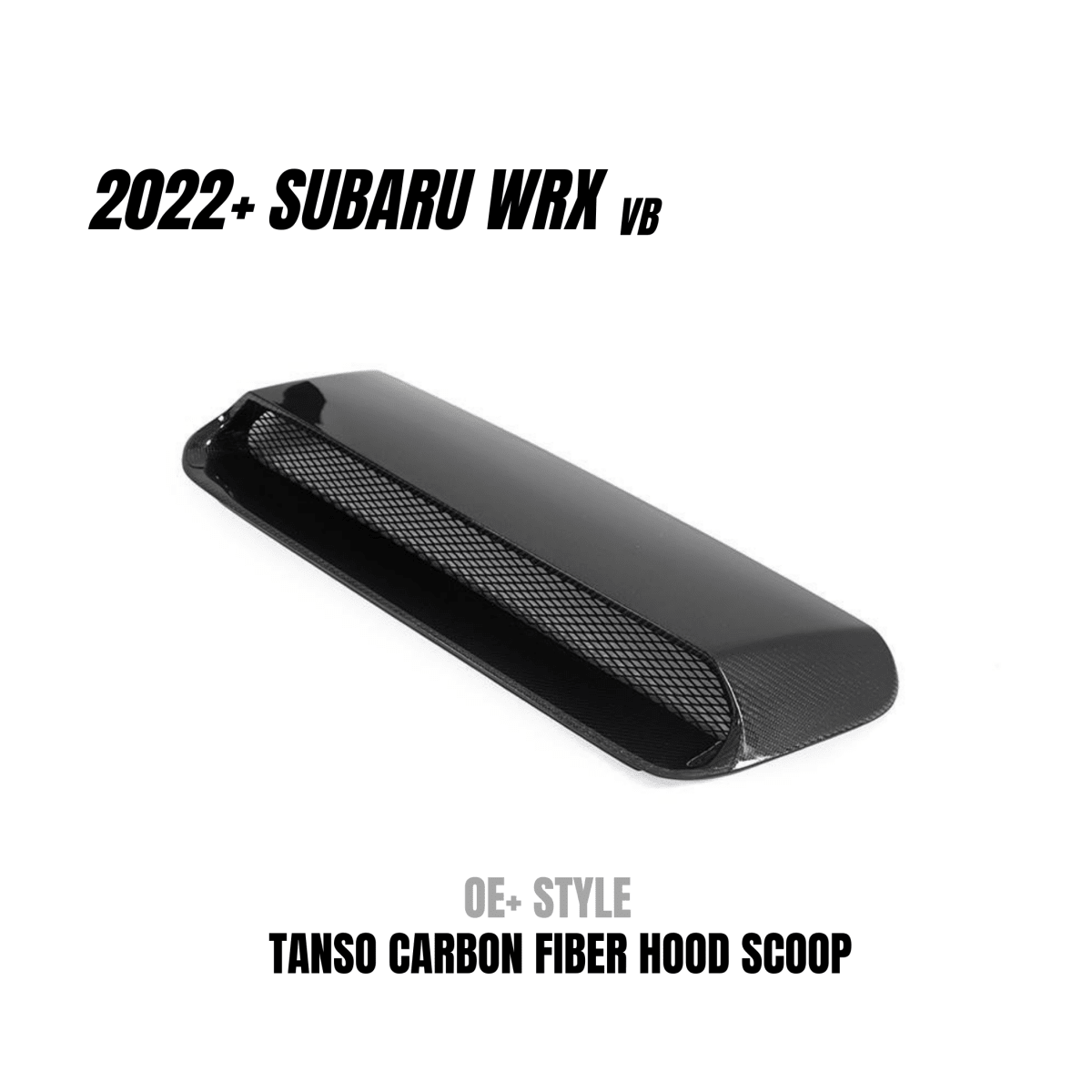 JDMuscle Carbon Fiber Hood Scoop - OE+/ Bulge Style (2022-2025 Subaru WRX)