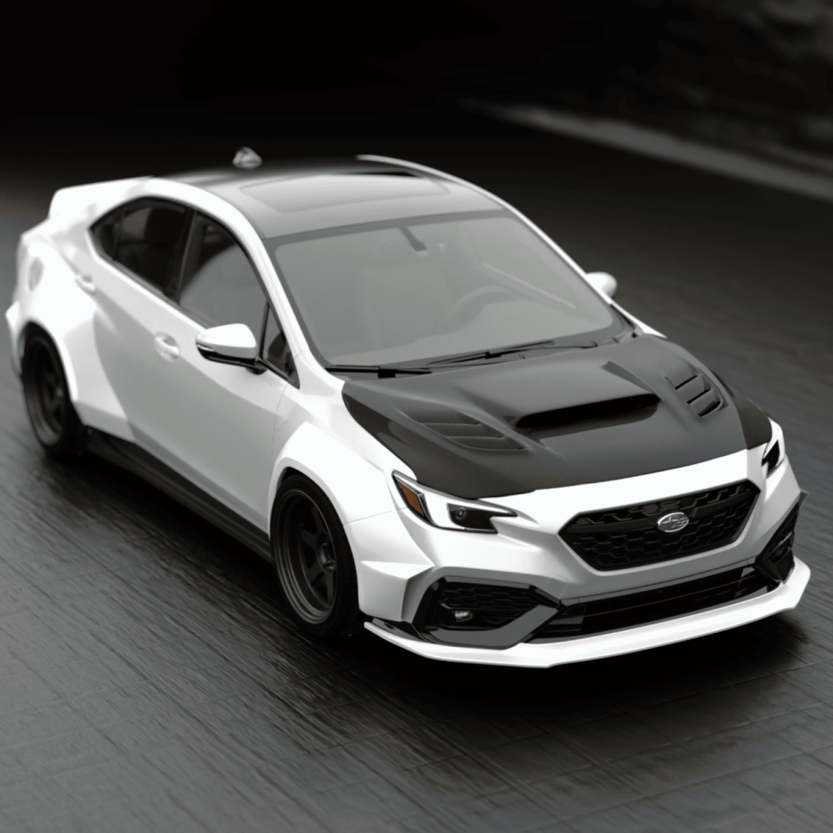 JDMuscle [22-25 WRX] Carbon Fiber Hood V1