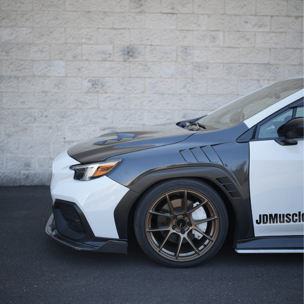 JDMuscle Carbon Fiber Naga Style Front Bumper Lip (2022-2025 WRX)