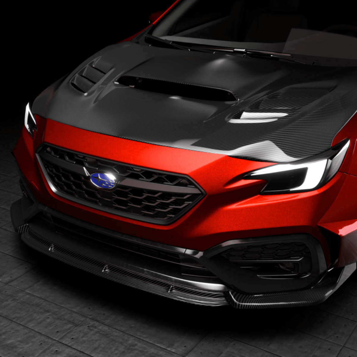 JDMuscle Carbon Fiber Naga Style Front Bumper Lip (2022-2025 WRX)