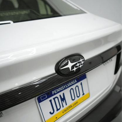 JDMuscle [22-25 WRX] Carbon Fiber Trunk Garnish Trim Cover