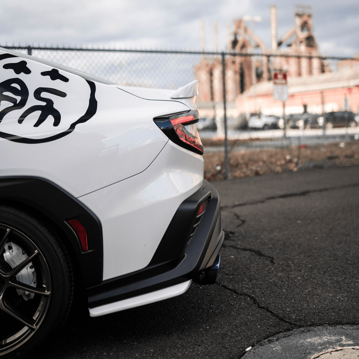 JDMuscle [22-25 WRX] Duck Bill / Low Profile Spoiler - V1 Paint Matched / Gloss Black / Cherry Red