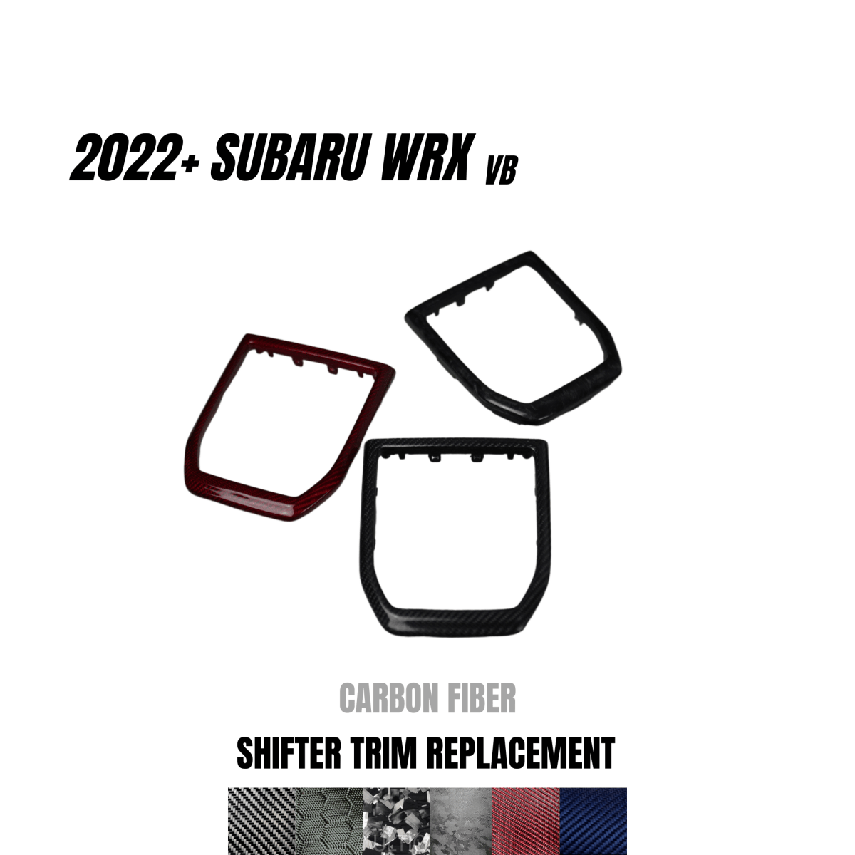 Reemplazo de moldura de palanca de cambios de fibra de carbono JDMuscle MT (Subaru WRX 2022-2025)