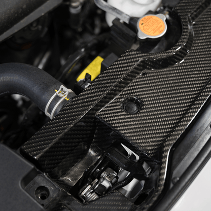 JDMuscle Pre-Preg Carbon Fiber Radiator Shroud | 2022-2026 Subaru WRX