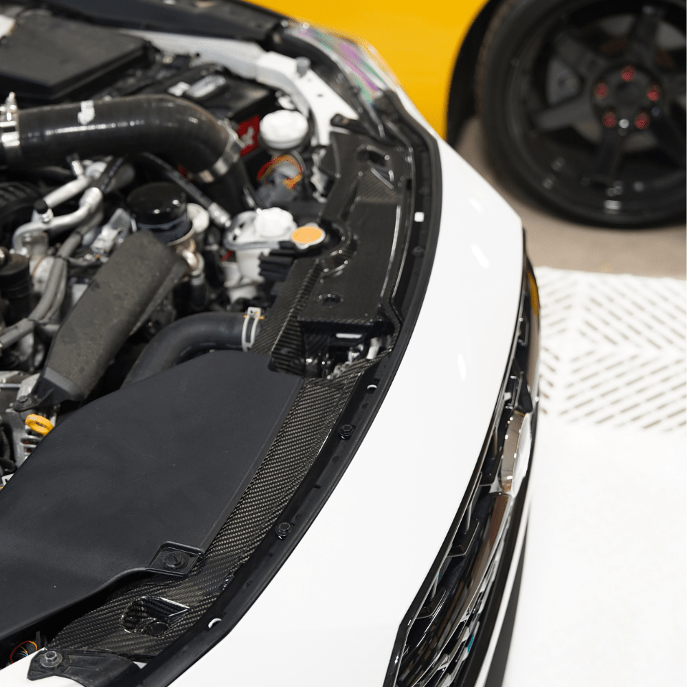 JDMuscle Pre-Preg Carbon Fiber Radiator Shroud | 2022-2026 Subaru WRX