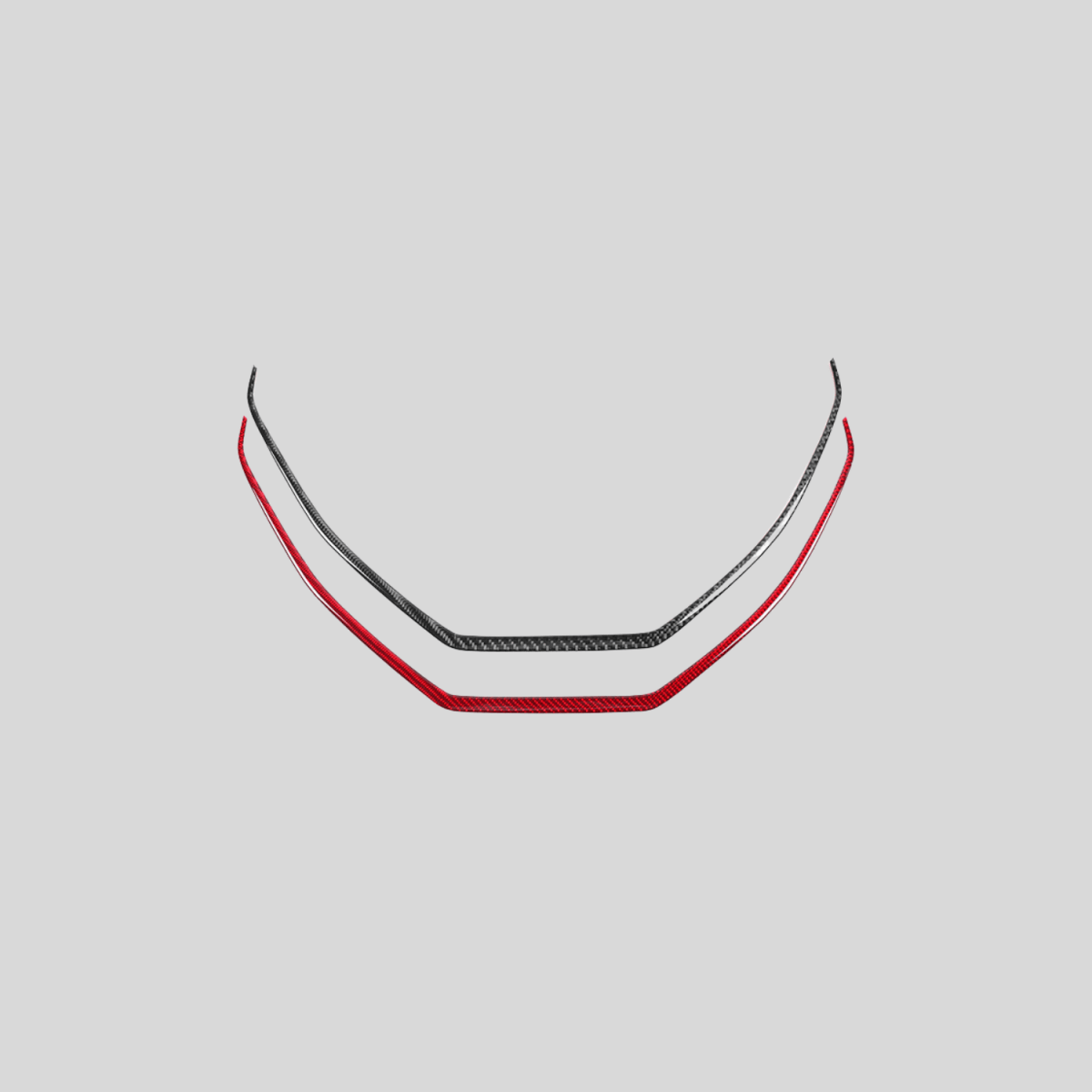 Moldura del marco de la consola central de fibra de carbono JDMuscle [WRX 22-25] Serie P&amp;S | Fibra de carbono negra/fibra de carbono roja