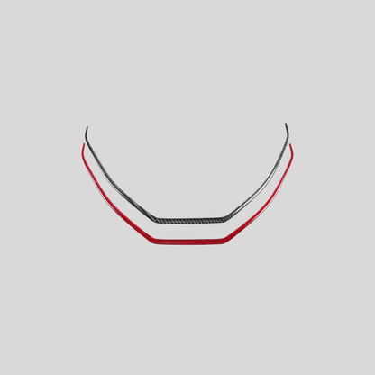 Moldura del marco de la consola central de fibra de carbono JDMuscle [WRX 22-25] Serie P&amp;S | Fibra de carbono negra/fibra de carbono roja