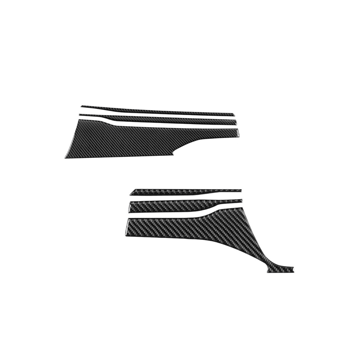JDMuscle [WRX 22-25] Embellecedores de fibra de carbono para tablero (6 piezas) | Fibra de carbono negra/fibra de carbono roja