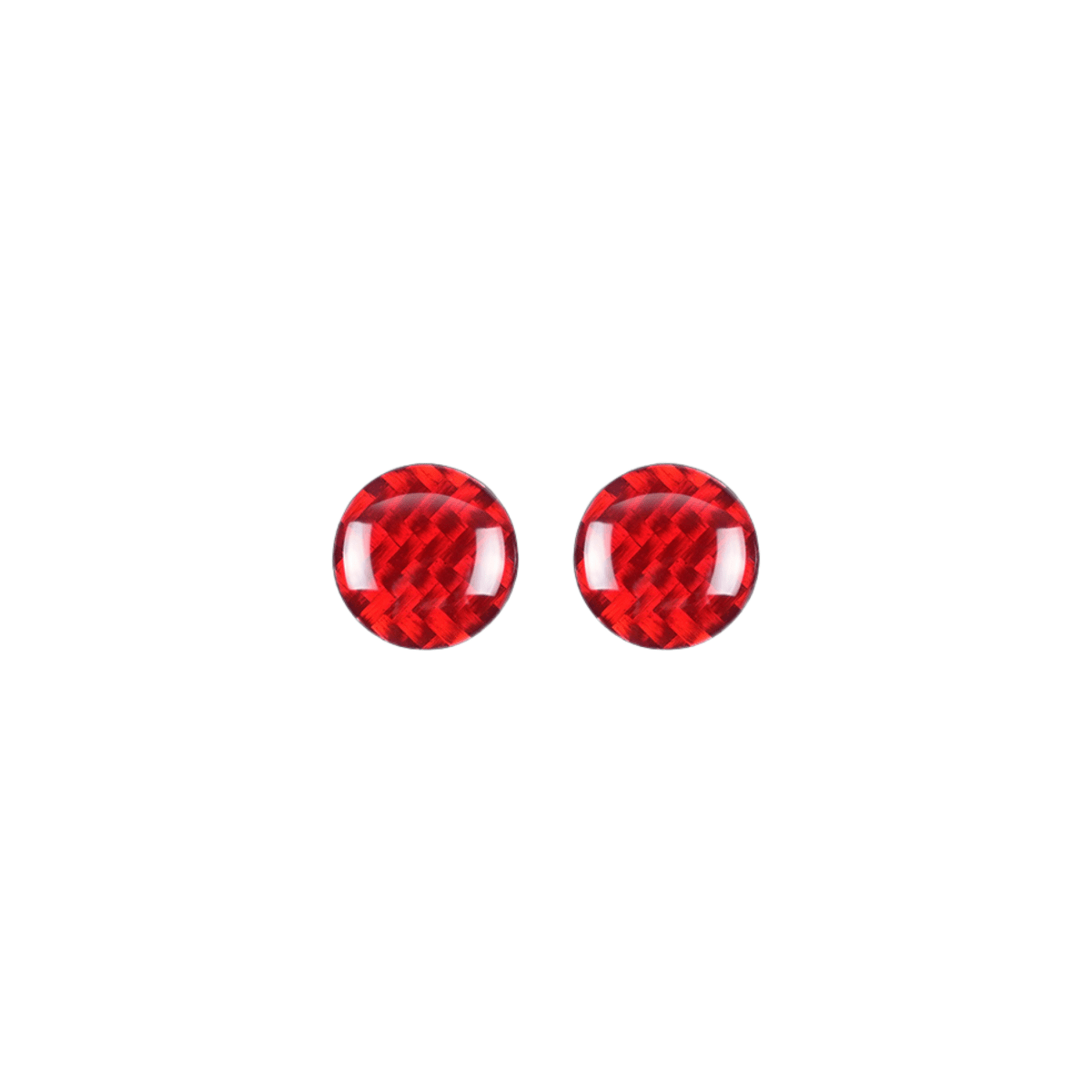 JDMuscle [WRX 22-25] Cubiertas para botones de volumen y sintonización de infoentretenimiento de la serie P&amp;S en fibra de carbono (2 piezas) | Fibra de carbono negra/fibra de carbono roja