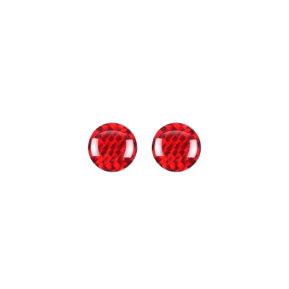 JDMuscle [WRX 22-25] Cubiertas para botones de volumen y sintonización de infoentretenimiento de la serie P&amp;S en fibra de carbono (2 piezas) | Fibra de carbono negra/fibra de carbono roja