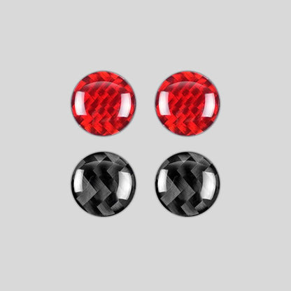 JDMuscle [WRX 22-25] Cubiertas para botones de volumen y sintonización de infoentretenimiento de la serie P&amp;S en fibra de carbono (2 piezas) | Fibra de carbono negra/fibra de carbono roja