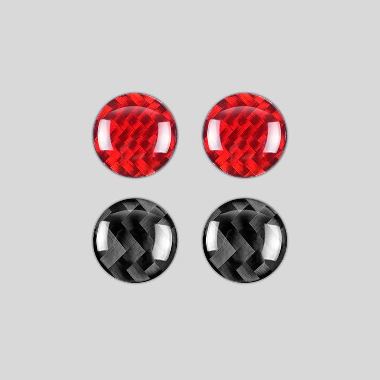 JDMuscle [WRX 22-25] Cubiertas para botones de volumen y sintonización de infoentretenimiento de la serie P&amp;S en fibra de carbono (2 piezas) | Fibra de carbono negra/fibra de carbono roja