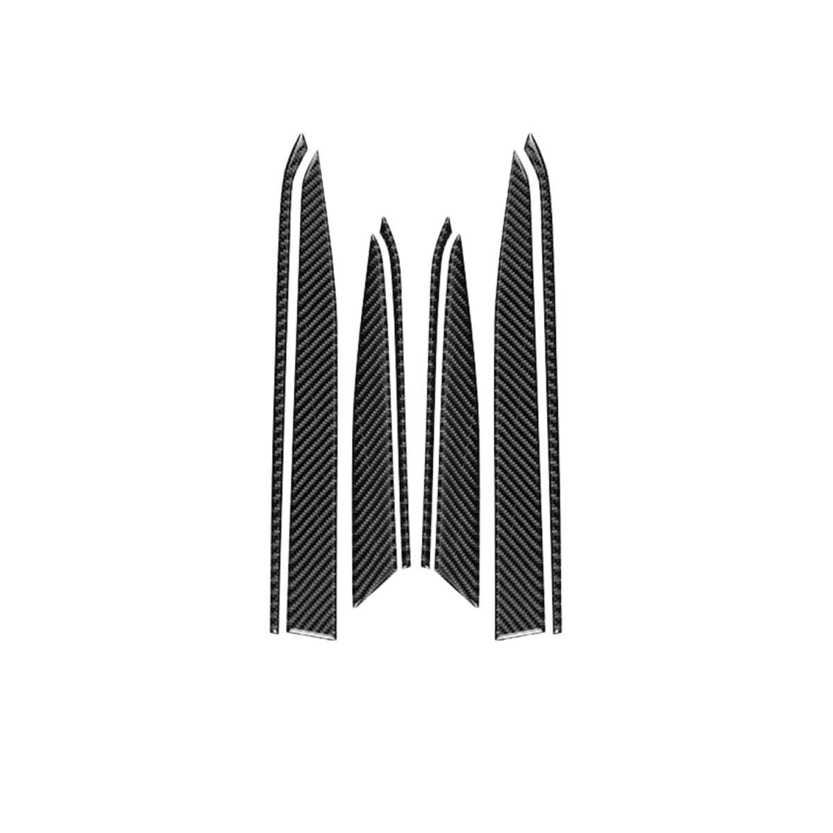 JDMuscle [22-25 WRX] P&S Series Carbon Fiber Interior Door Upper Panel Accent Covers 8 PC | Black Carbon Fiber/ Red Carbon Fiber