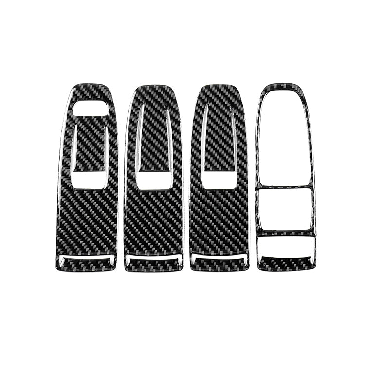 JDMuscle Carbon Fiber Window Switch Trim Covers 4 PC (2022-2025 Subaru WRX)