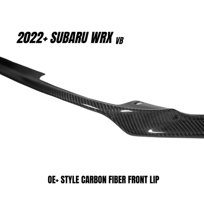 JDMuscle Tanso Carbon Fiber Front Lip OE+ Style (2022-2025 Subaru WRX)