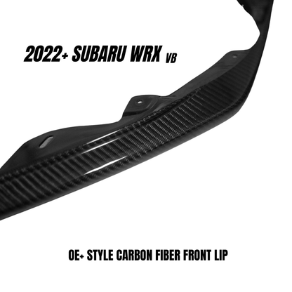 JDMuscle Tanso Carbon Fiber Front Lip OE+ Style (2022-2025 Subaru WRX)