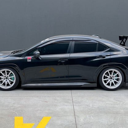 JDMuscle [22-25 WRX] Tanso Carbon Fiber V2 Side Skirts