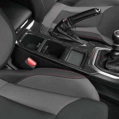 JDMuscle Tanso Dry Carbon Fiber Cup Holder Trim Cover (Subaru 2022-2025 WRX)