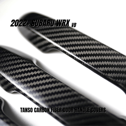 JDMuscle Tanso Dry Carbon Fiber Door Handle Covers w/ Gloss Finish (2022-2025 WRX)
