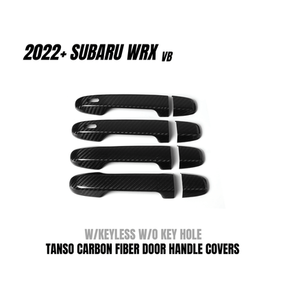 JDMuscle Tanso Dry Carbon Fiber Door Handle Covers w/ Gloss Finish (2022-2025 WRX)