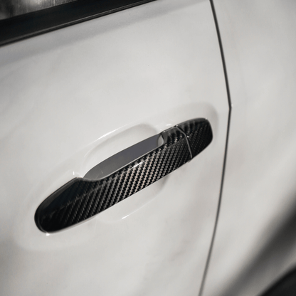 JDMuscle Tanso Dry Carbon Fiber Door Handle Covers w/ Gloss Finish (2022-2025 WRX)