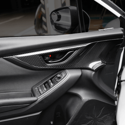 JDMuscle [22-25 WRX] Tanso Dry Carbon Fiber Front Door Larger Pannel Covers - 2 PC