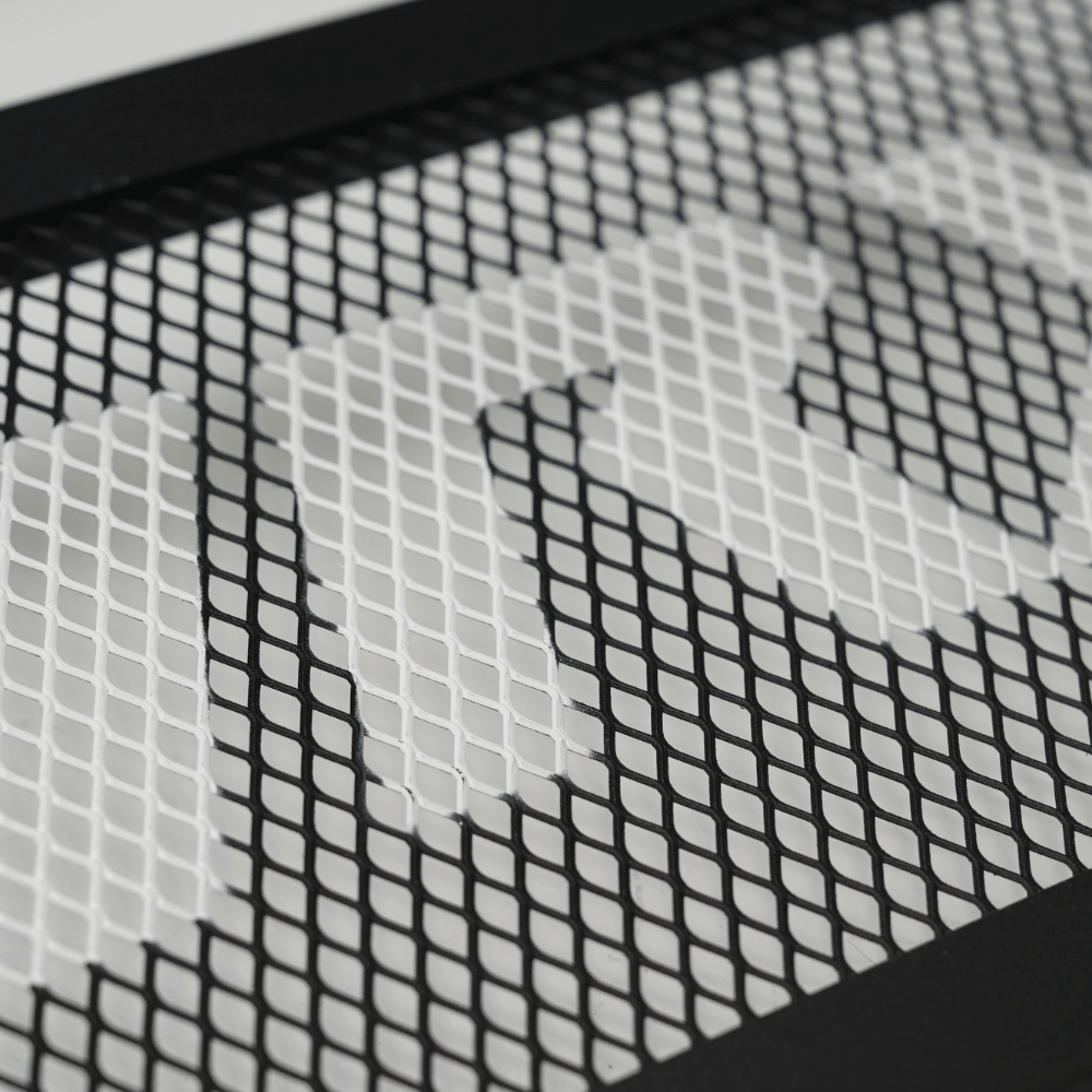JDMuscle [22-25 WRX] Top Mount Intercooler Mesh Guard with WRX/STI Logo-Red/White