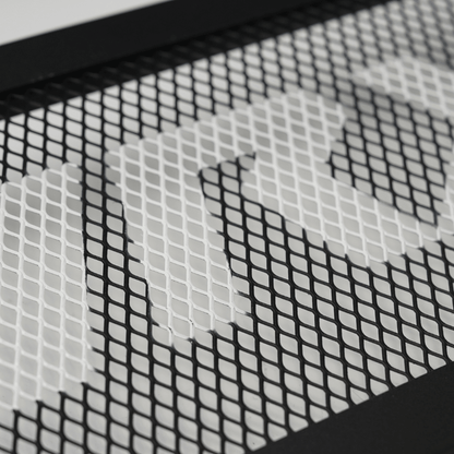 JDMuscle [22-25 WRX] Top Mount Intercooler Mesh Guard with WRX/STI Logo-Red/White
