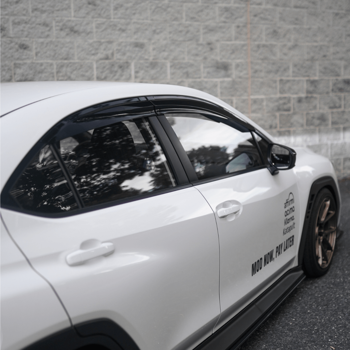 JDMuscle V1 Rain Guards / Window Visors-Acrylic/Carbon Fiber (2022-2025 Subaru WRX)