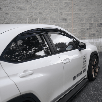 JDMuscle V1 Rain Guards / Window Visors-Acrylic/Carbon Fiber (2022-2025 Subaru WRX)