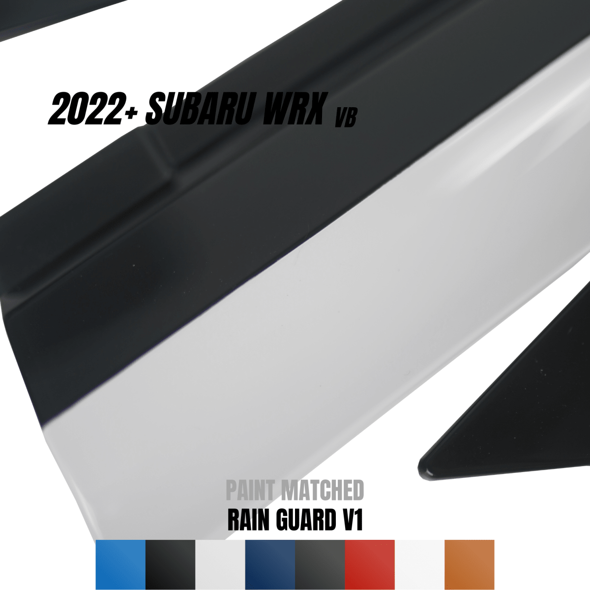 JDMuscle [22-25 WRX] V1 Rain Guards / Window Visors-Paint Matched