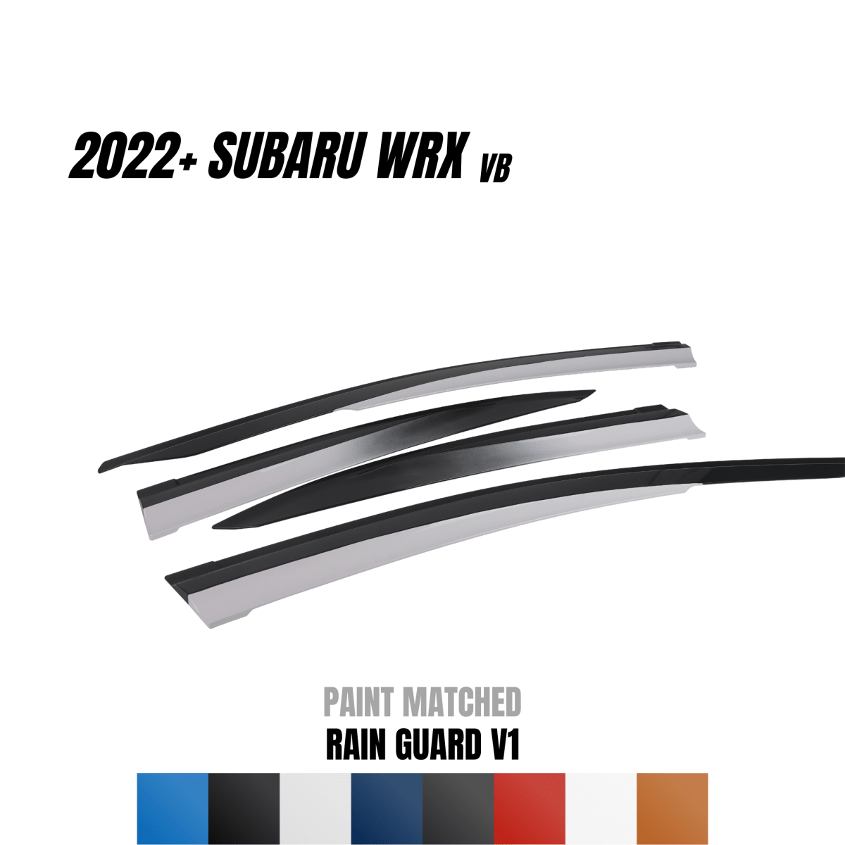 JDMuscle [22-25 WRX] V1 Rain Guards / Window Visors-Paint Matched