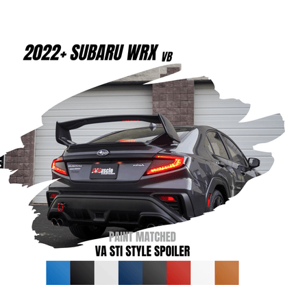 JDMuscle [22-25 WRX] VA STI Style 5-Piece Spoiler-Paint Matched/Gloss Black/ABS *Final Edition