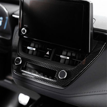 JDMuscle [Toyota GR Corolla 23-24*] Cubierta de fibra de carbono para el panel central del aire acondicionado