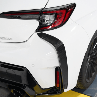 JDMuscle [23-26 GR Corolla] Carbon Fiber Rear Bumper Canards/Garnishes (JDM-E210-25107#CF)