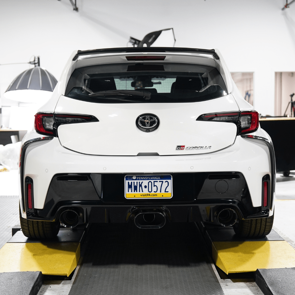 JDMuscle [23-26 GR Corolla] Carbon Fiber Rear Bumper Canards/Garnishes (JDM-E210-25107#CF)