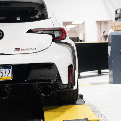 JDMuscle [23-26 GR Corolla] Carbon Fiber Rear Bumper Canards/Garnishes (JDM-E210-25107#CF)