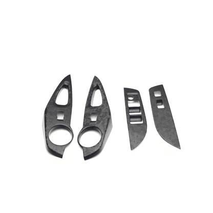 JDMuscle [Toyota GR Corolla 2023-2024] Interruptores de ventana de fibra de carbono (4 piezas delanteras y traseras)