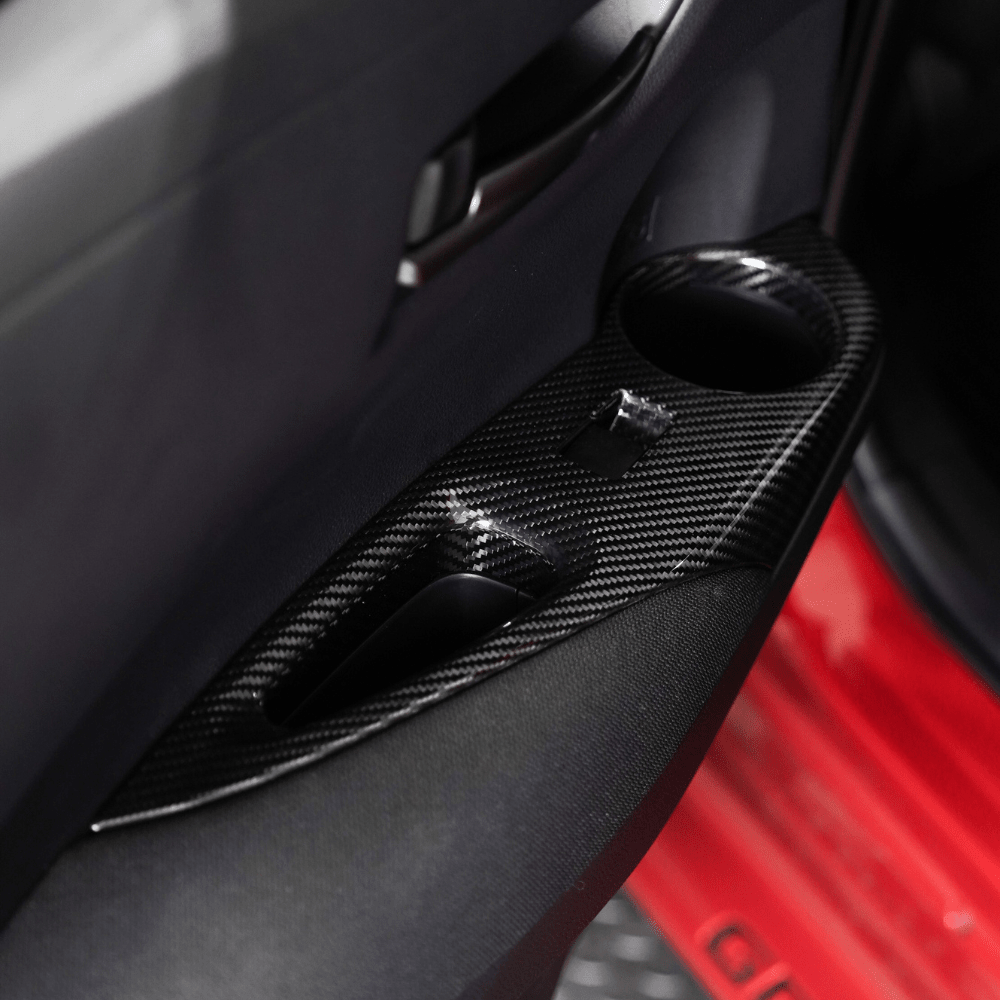 JDMuscle [Toyota GR Corolla 2023-2024] Interruptores de ventana de fibra de carbono (4 piezas delanteras y traseras)