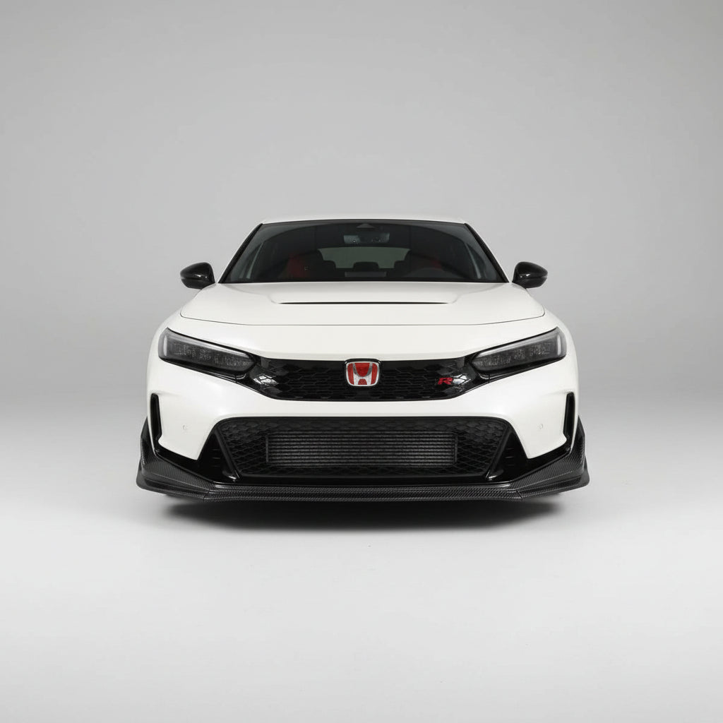 JDMuscle [23 - 26 Type R] SpecM Pre - preg Carbon Fiber Front Lip (3 - Piece) - 1