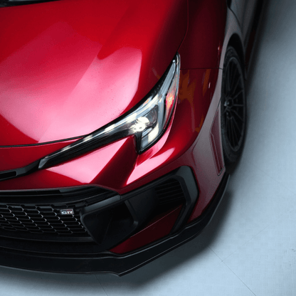 JDMuscle [25 - 26 GR Corolla] Spec Kogeki Front Lip | Matte/Gloss Black and Carbon Fiber - 3