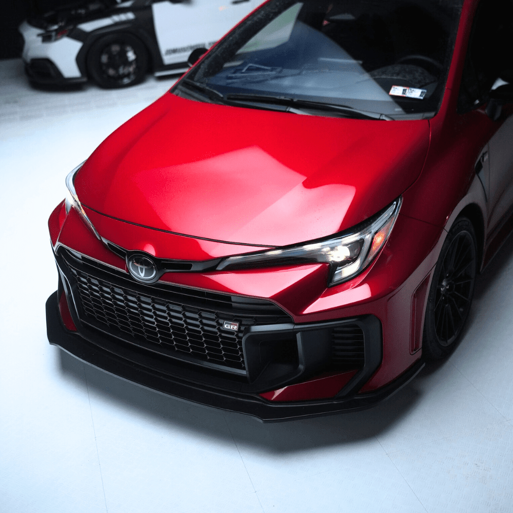 JDMuscle [25 - 26 GR Corolla] Spec Kogeki Front Lip | Matte/Gloss Black and Carbon Fiber - 5
