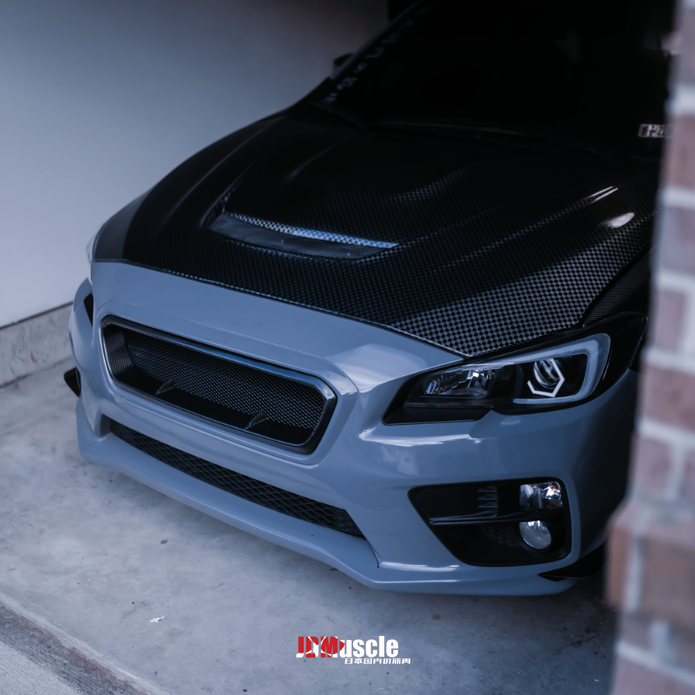 Parrilla JDMuscle Tanso de fibra de carbono/negro brillante V4 - WRX/STI 15-17